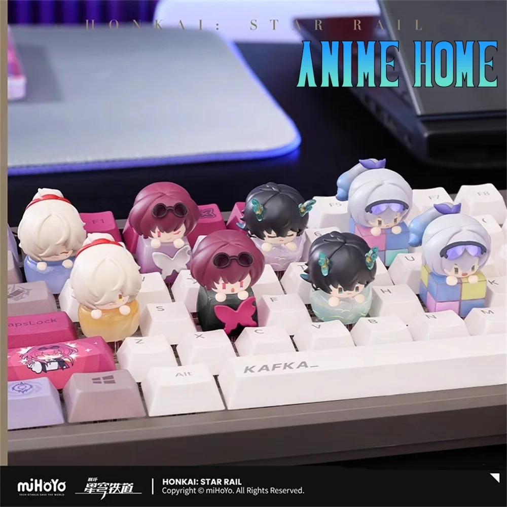 miHoYo Figure Toy Honkai: Star Rail Jing Yuan Dan Heng Silver Wolf Kafka Fingertip Keycap Key Cap Doll Toy Cosplay Kids Gift