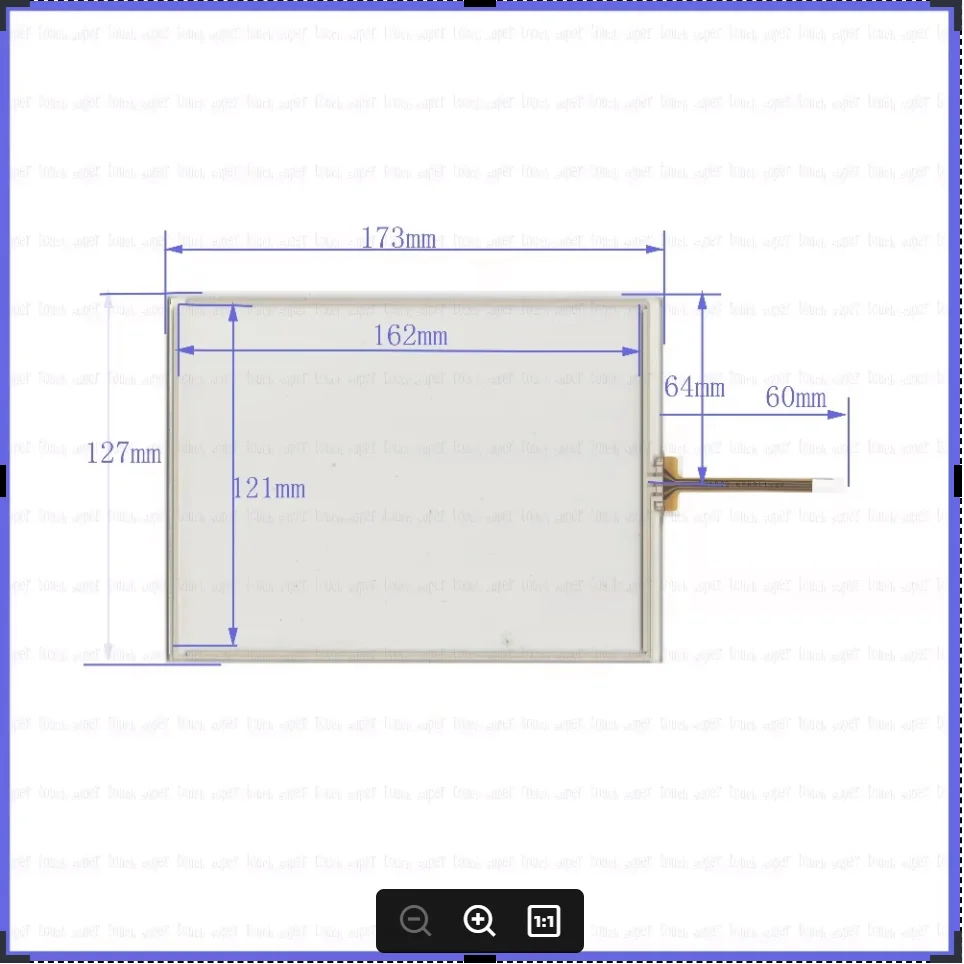 

ZhiYuSun 173*127 POST 8inch touch screen digital player handwriting screen 173mm*127mm the glass thickness 1.8mm