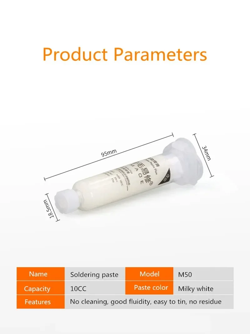 Amaoe M50 Halogen-free Solder Paste for Phone Motherboard Repair with Push Rod Set BGA Soldering Paste Flux Oil