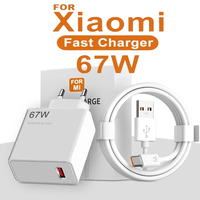 67W USB Fast Charger for Xiaomi 14 13 12 11 10 Ultra Redmi Note 12T 13 Pro Turbo Quick Charge Type C USB Charging Cable