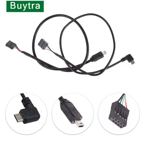 PC 컴퓨터 마더보드 알루미늄 호일 + 직조 메쉬 케이블, 9P-마이크로 USB-듀퐁 2.54mm, 5 핀 듀퐁 USB-마이크로 USB 데이터 코드