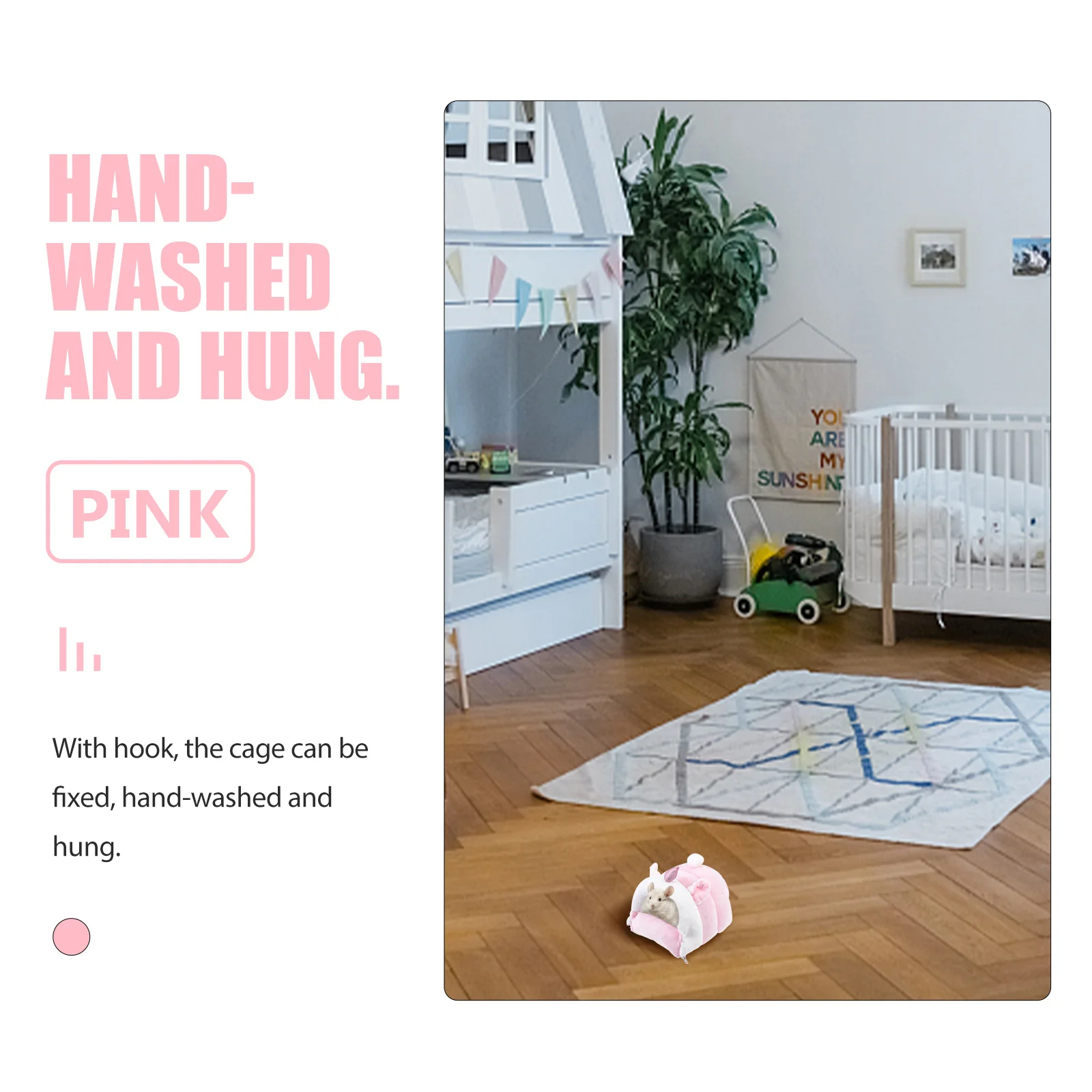 

Mini Warm Nest Pet Bed House Durable Premium Material Lightweight Easy Carry Fashion Design Small Dog Hedgehog Hamster Mouse Pig