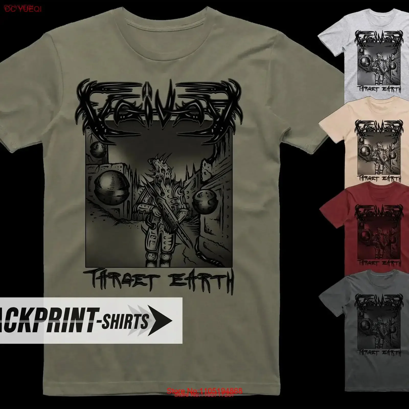 Voivod Target Earth V1 T Shirt cotton Men's all sizes S 5XL 18 colors poster band album cover vintage Washed Slightly graphic
