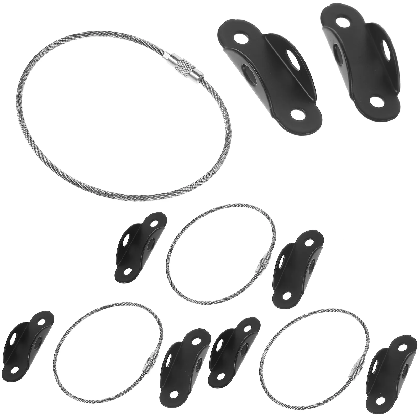

4 Sets Furniture Fall Preventer Kid Dresser Baby Proofing Anchor Straps for Hardware Bag Bookcase Wall Anchors Alloy to