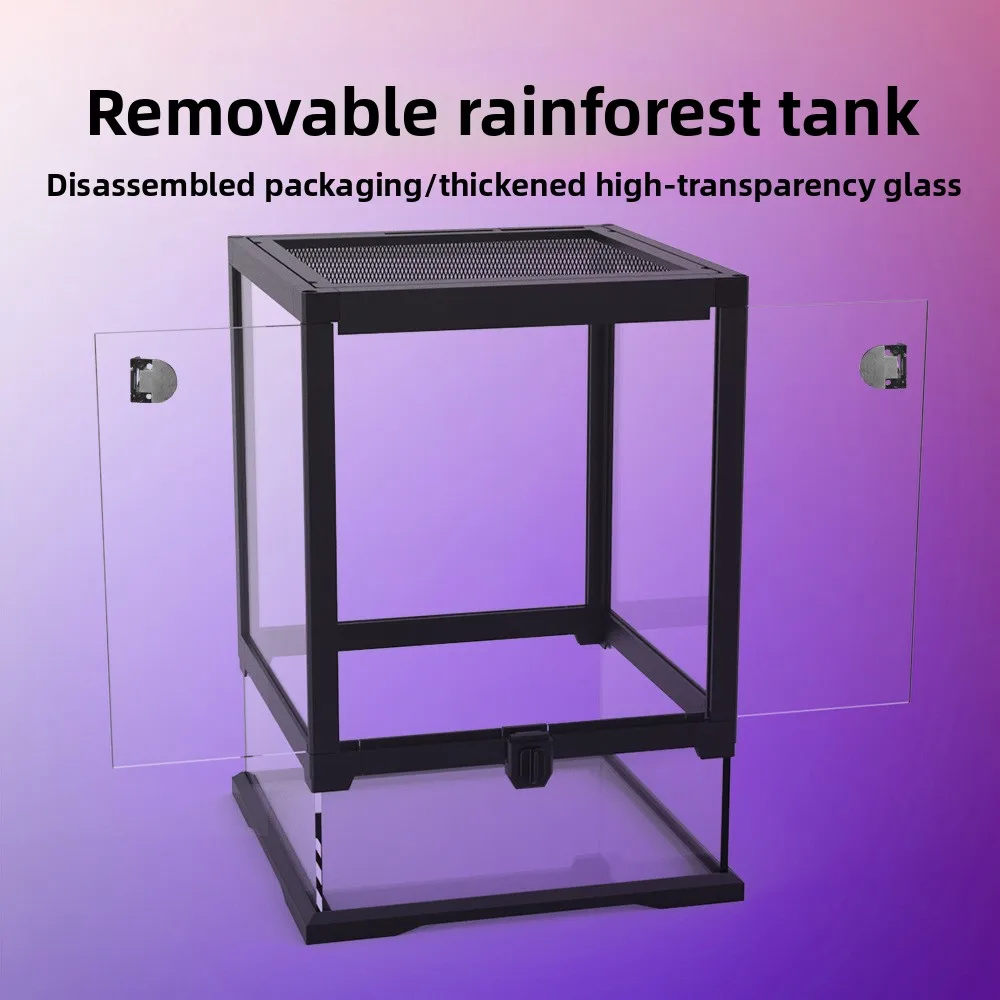 

Корпус для рептилий и амфибий: деревянные лягушки, крабы-отшетки, змеи, гекконы, ящерицы, стекло, модульный танк экосистемы дождевого леса