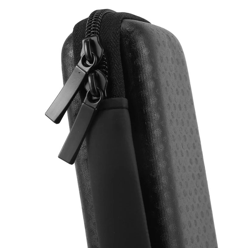 ريترو أسود نقطة قلم رصاص حالة ، حقيبة مستحضرات التجميل ، جيب فرشاة حامل ، حقيبة ماكياج ، 3X