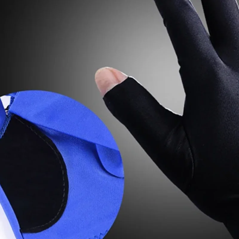 Guante para tacos de billar de LICRA de alta calidad, accesorio abierto de tres dedos para mano izquierda