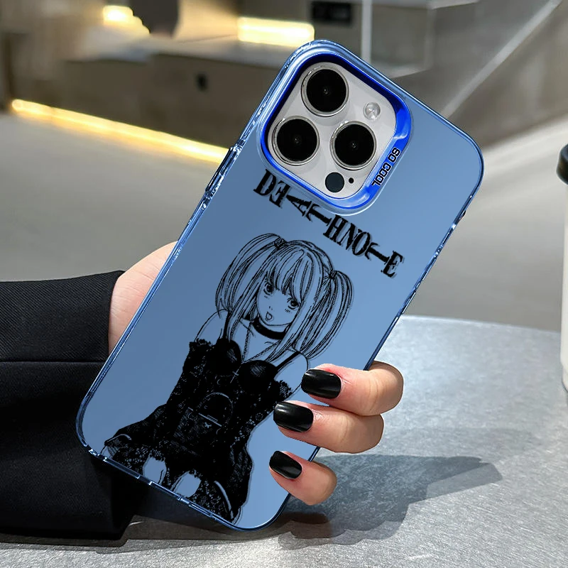 Anime DEATH NOTE For iPhone Apple 15 14 13 12 11 XS XR X 8 7 Pro Max Plus Colorful Silver Shockproof Phone Case Cover Soft TPU