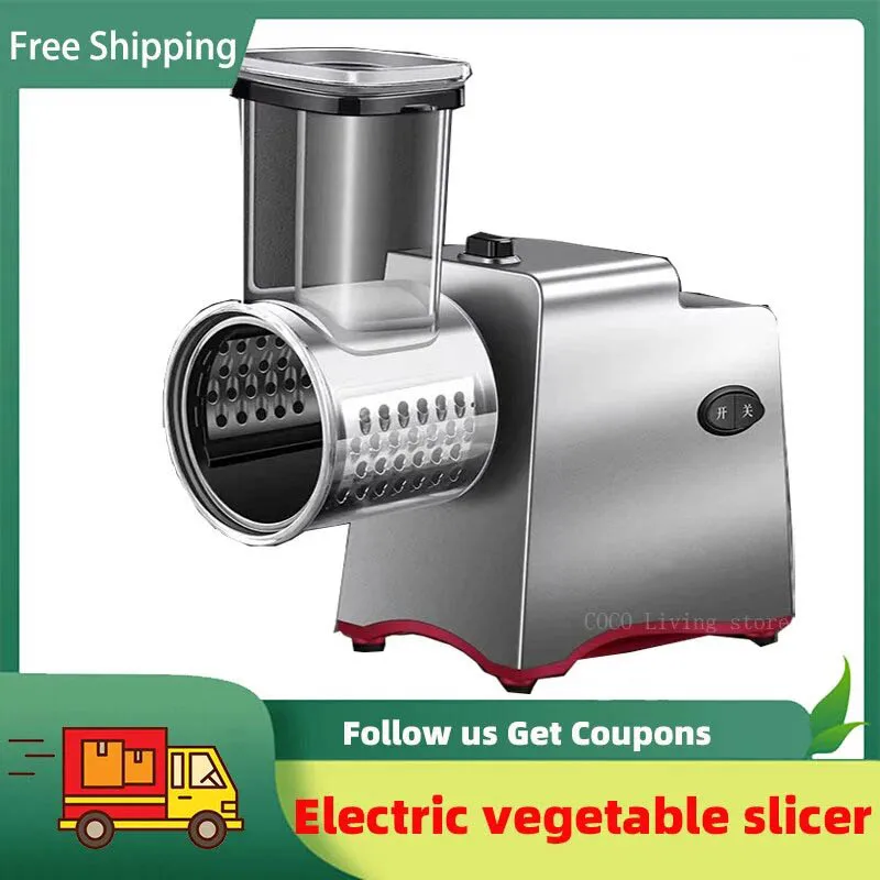 Auto Electric Vegetable Cutter Home Vegetable Cutter God Commercial Automatic Potato Shredder Shredder Slicer 220V