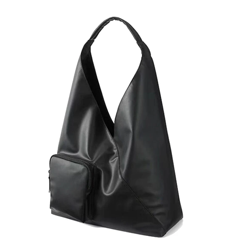 High Capacity Tote Bag 2023 New Fashion Soft PU Leather Shoulder Bag  Portable Underarm Bag