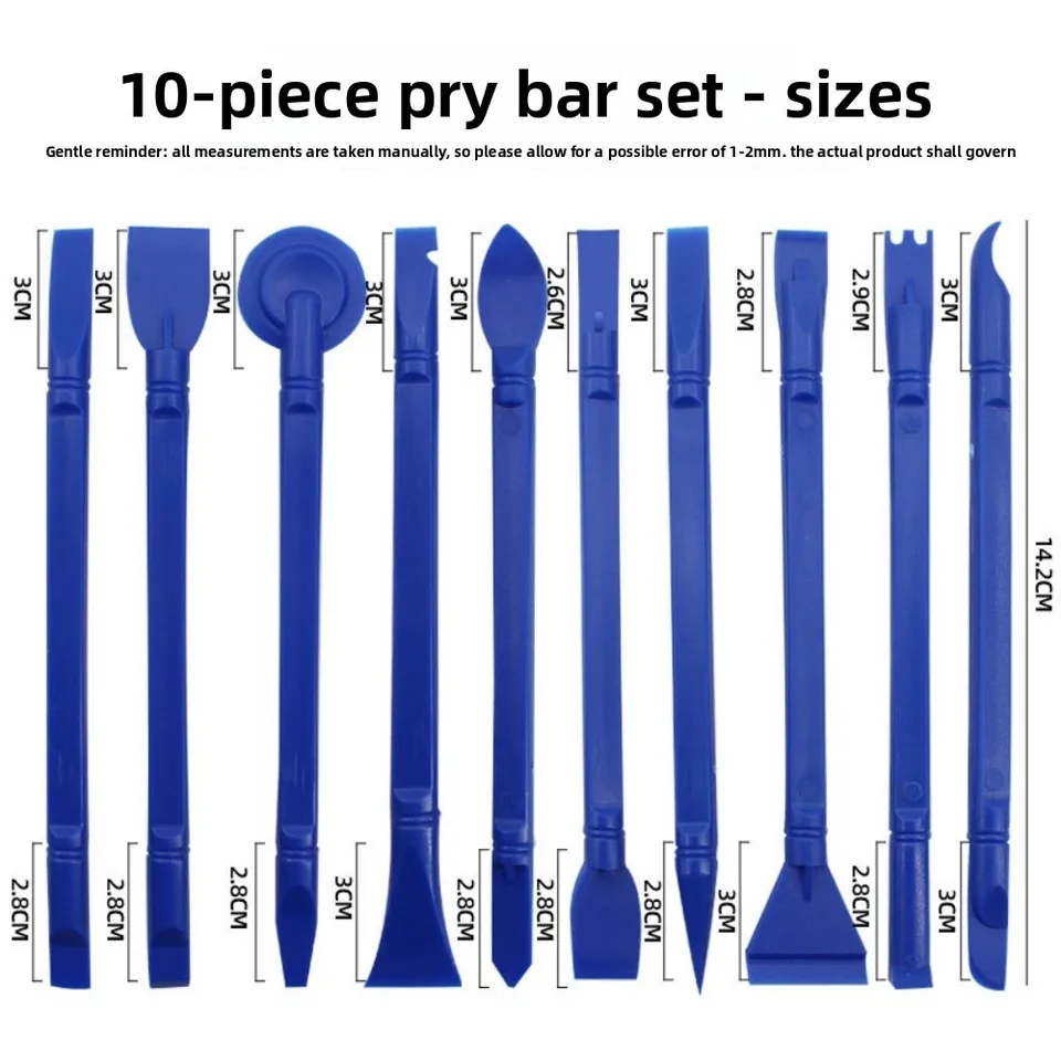 10 piezas kit de palanca de doble cabeza de plástico para desmontaje manual de teléfono móvil y tableta 4