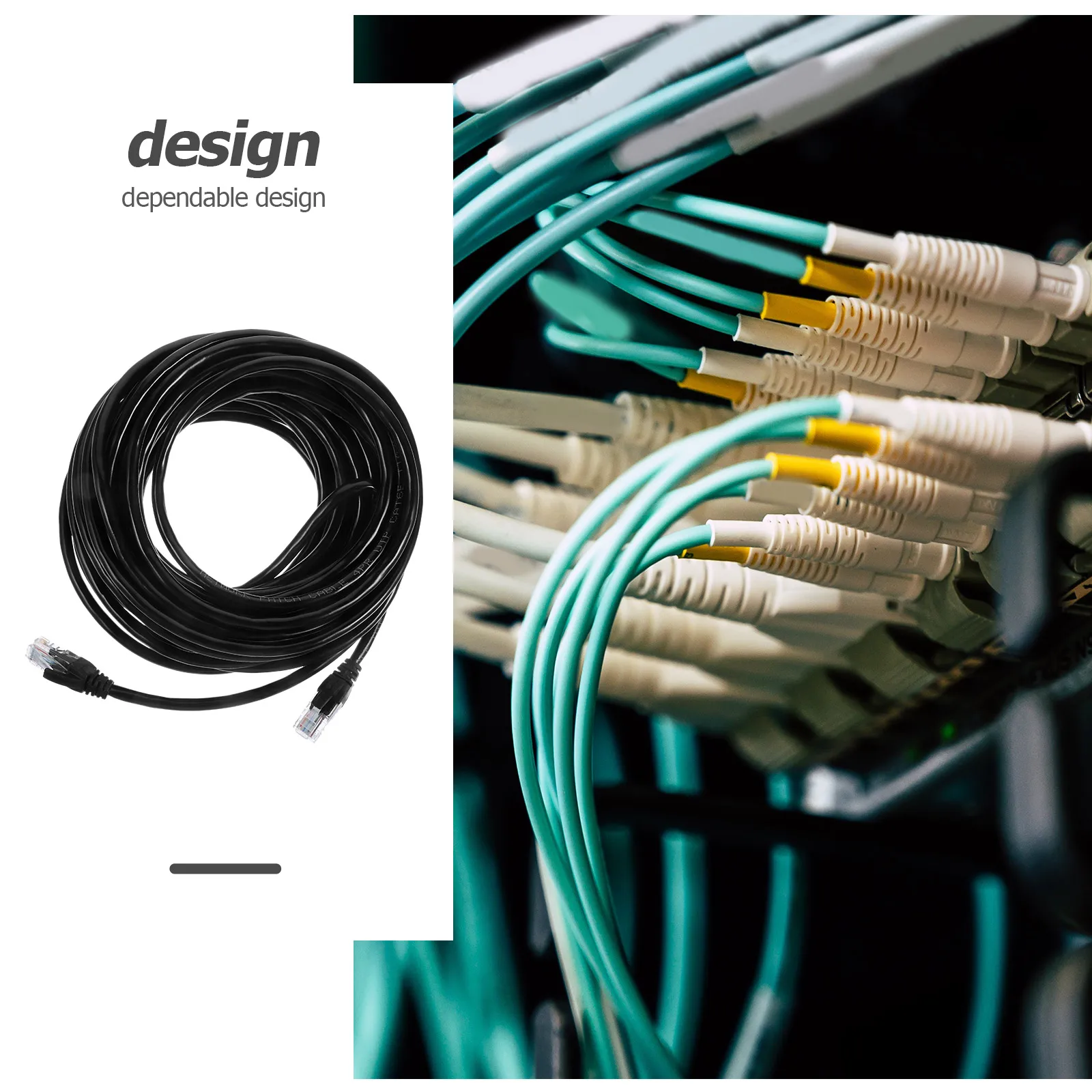 

High-speed CAT6A Network Cable 8- 10M Copper Aluminum Ethernet Cord for Computer Router Stable Fast