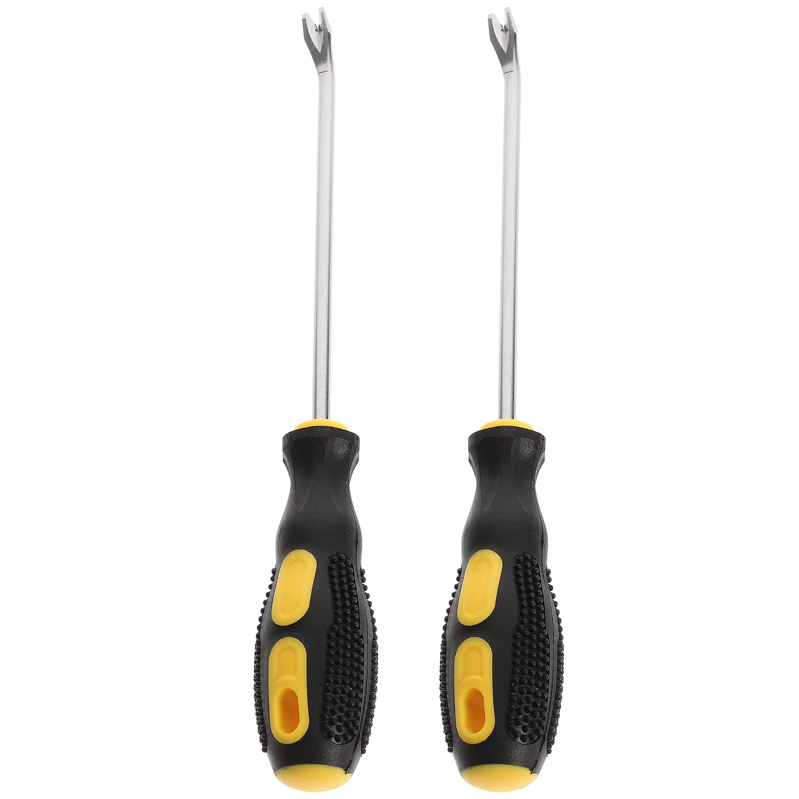 

2pcs Nail Puller Tool 15-Degree Bend Carpentry Staple Remover Rubber Handle Metal Pry Bar Manual Removal Office Accessories