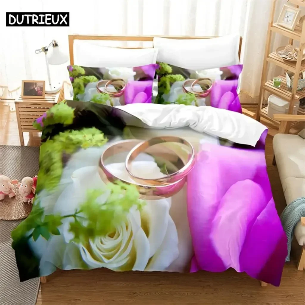 

Luxury Rose Queen Bedding Set Duvet Cover Set Bedding Comforter Bedding Sets Bed Linen King Size Duvet Cover