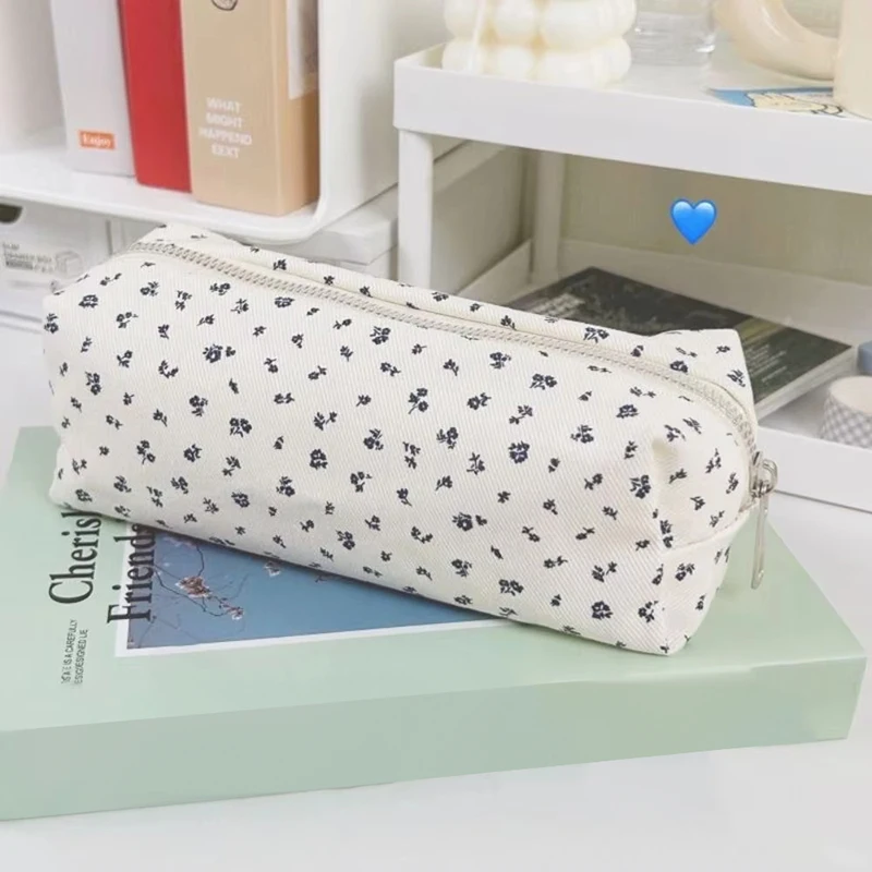 2025 INS Floral Print Stift Tasche Große Kapazität Multifunktionale Bleistift Fall Schreibwaren Tasche Studenten Schule Liefert Neue Heiße Geschenke