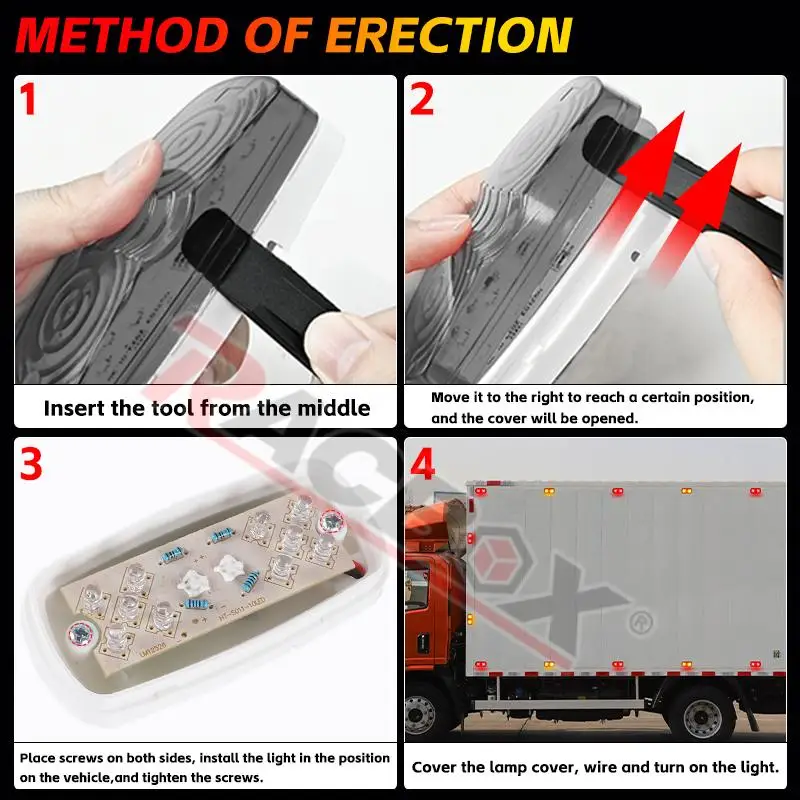 4 بوصة العنبر Led الجانب ماركر مؤشر ضوئي أضواء شاحنة تخييم مقطورة RV VAN مصباح جيد الإضاءة العلوي سقف الكابينة مصابيح تحديد