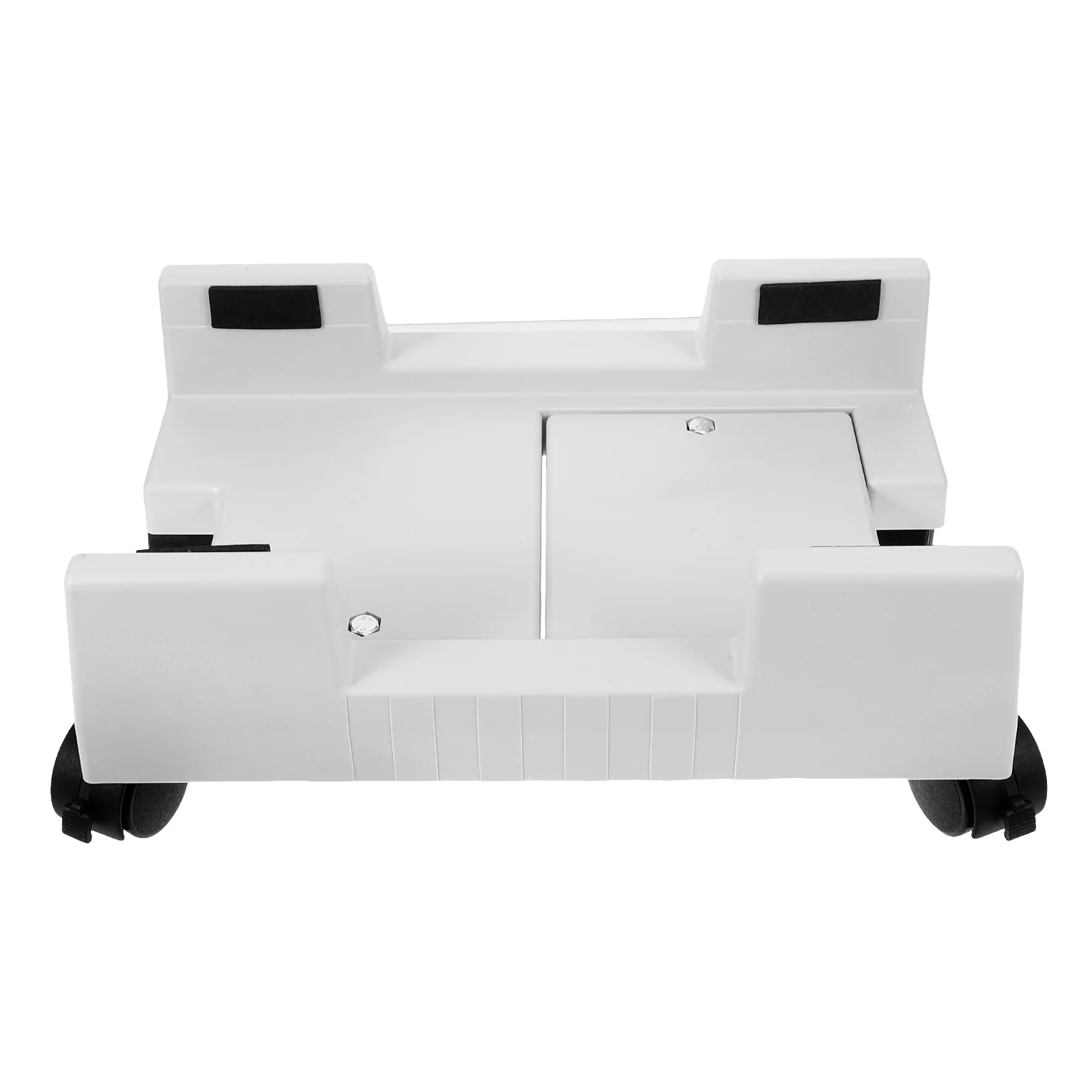 حامل برج الكمبيوتر حامل أرضي أسود متحرك مع عجلات لبرج سطح المكتب تحت المكتب وحامل وحدة المعالجة المركزية البلاستيكية المتداول #6