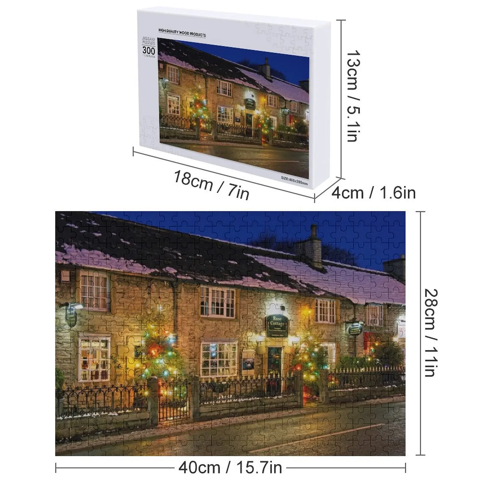 Rose Cottage,Castleton Jigsaw Puzzle Children Wooden Adults Puzzle