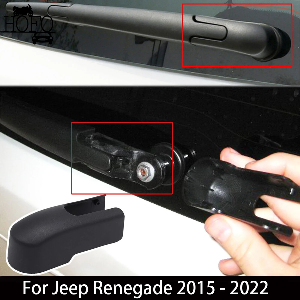 

Car Accessories Rear Windshield Wiper Arm Cover Nut Cap For Jeep Renegade 2015 - 2022