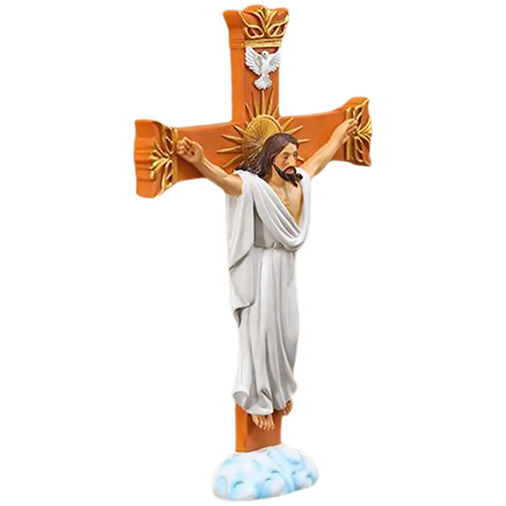 

Resin Jesus Statue Decor Home Office Decorative naments Faith Unique Western Statues Sculptures Christ Figure Living