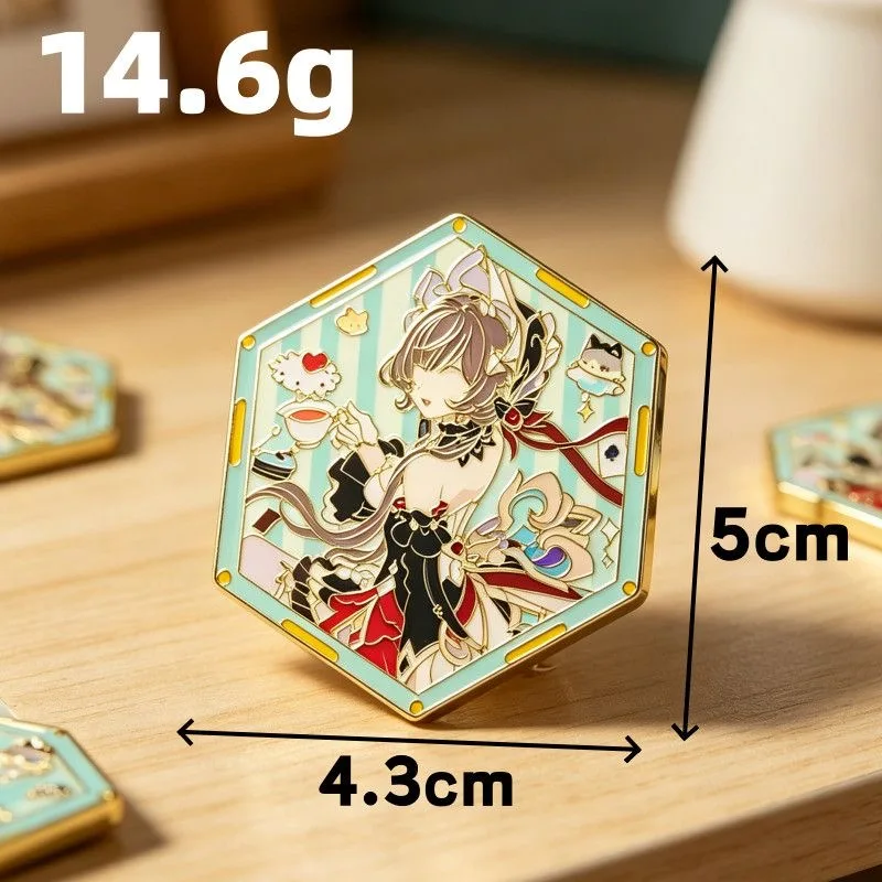Genshin Impact Odette Spessiva Anime Cosplay Abzeichen Anastasya Feodorovna Sandrone Snezhnaya Pins Halloween-Accessoire Weihnachtsgeschenke – Detail 5