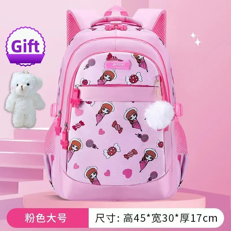 Korean Version of Primary School Students Schoolbag Waterproof and Dirt-resistant Backpack Lightweight Spine Protection Gift