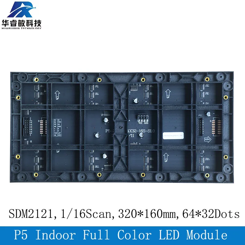 2 Pieces/lot P5 LED screen panel module Indoor 320*160mm 64*32pixels 1/16 Scan SMD2121 Full color P5 LED display panel module