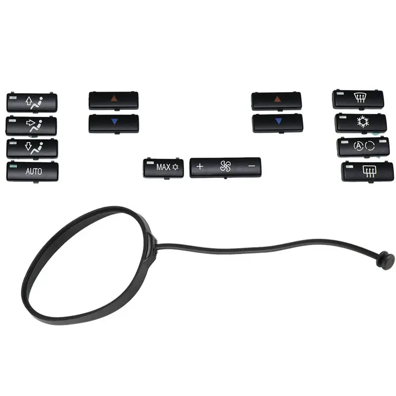 

14 Button Key Cap Car Air Conditioner A / C Control Panel Switch Button Key Cover With Car Vehicle Fuel Tank Cap Line