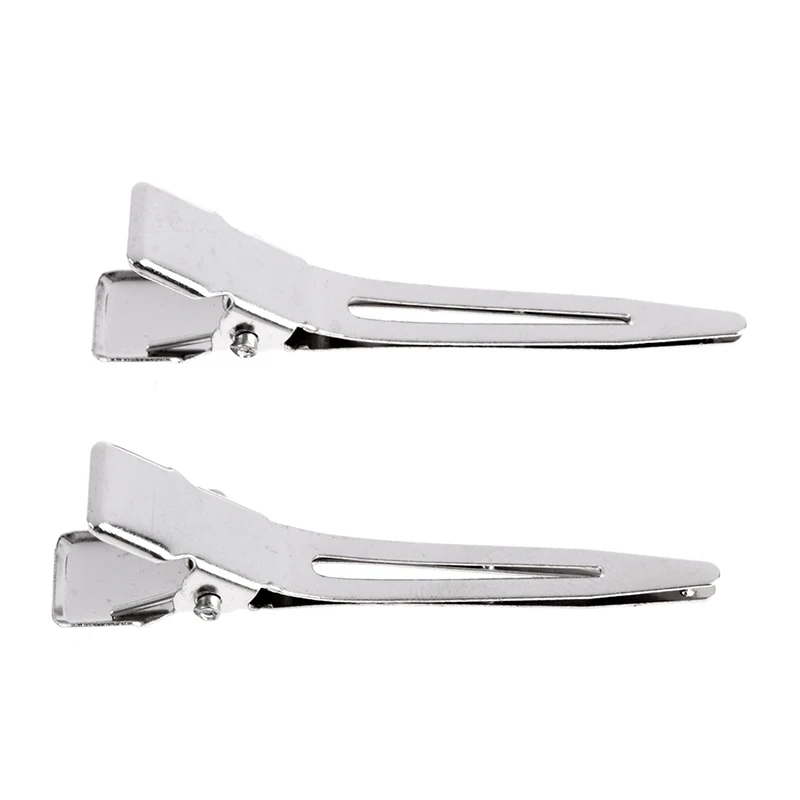 Pinzas a presión para extensión de cabello, 10 piezas, 4,5 cm, Clip para tejido de peluca, pinzas de cocodrilo de una sola punta para lazos, accesorios de bricolaje, horquillas