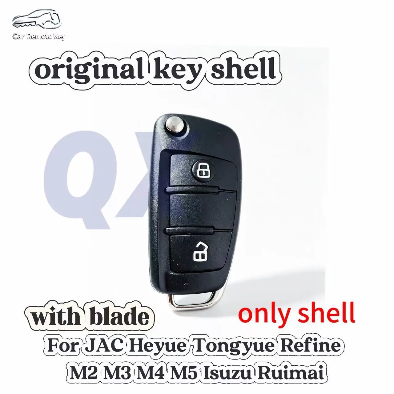 Original Folding Remote Key Shell，for JAC Heyue Tongyue Refine M2 M3 M4 M5 Isuzu Ruimai 2