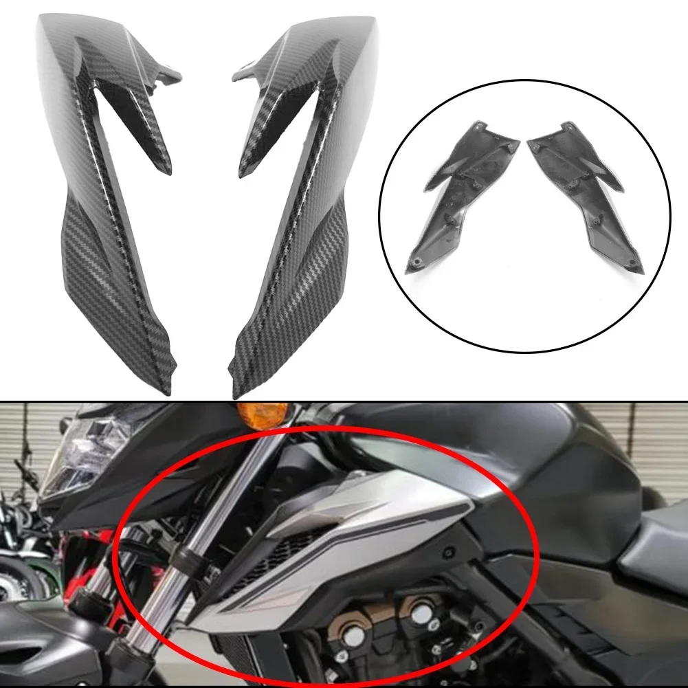 Upper Fairing Tank Air Vent Front Side ABS Black Carbon Fiber Easy Installation For HONDA CB500F 2016-2018 Motorcycle Accessory