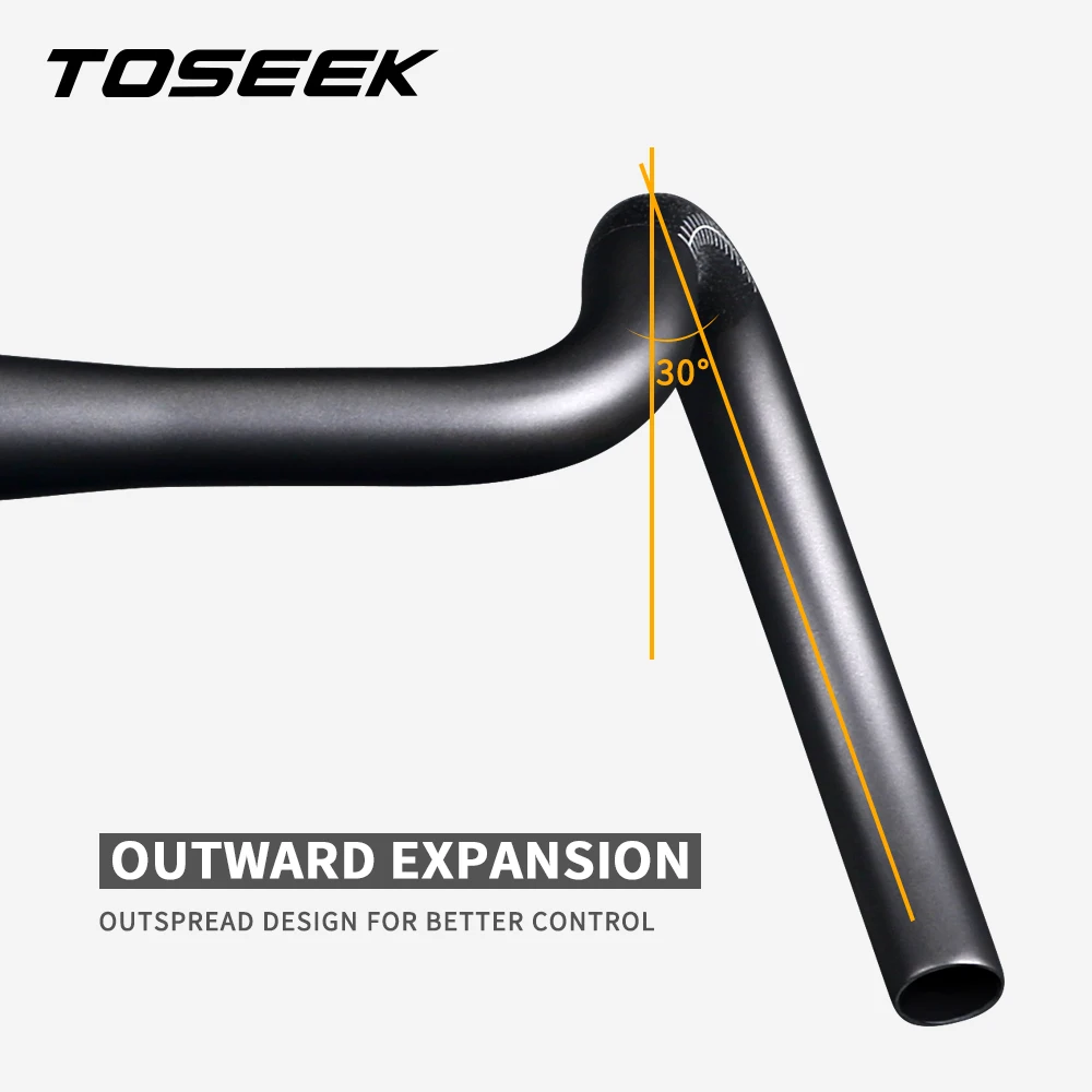 

TOSEEK RS-WRC из углеродного волокна, гравийный руль для велосипеда, экзотропизм, ручка 31,8 мм, дорожный изогнутый стержень для велосипеда, 400/420/440 мм