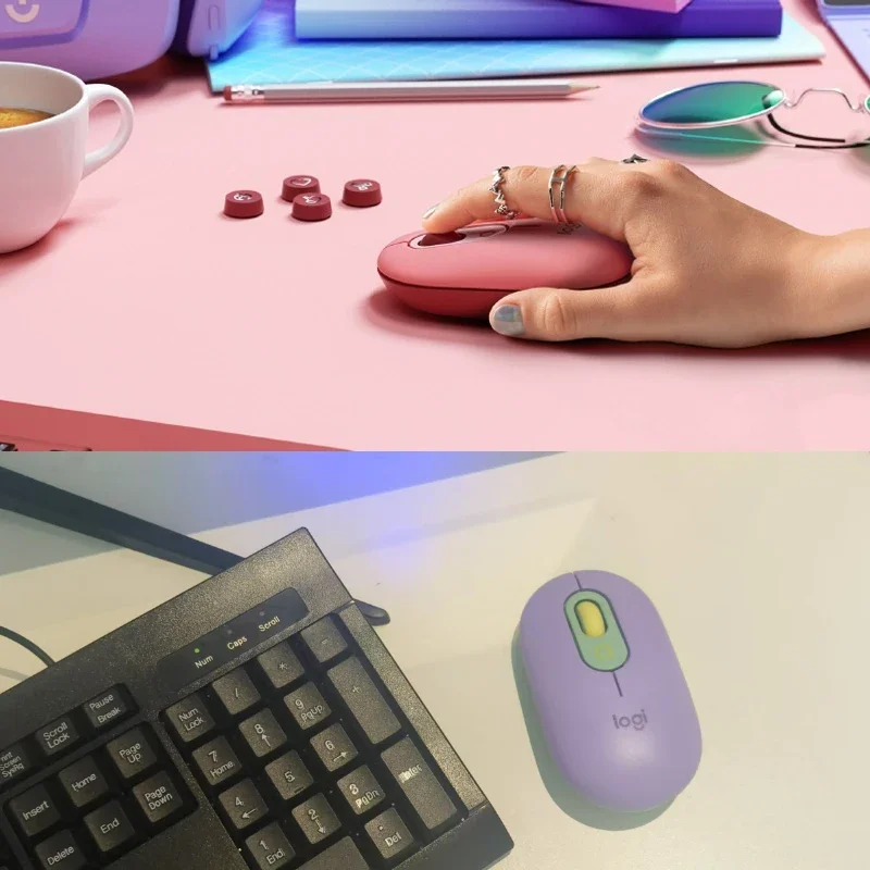 

LogitechPOPmouse, с элегантным и легким дизайном, приготовленным ярким столом украшения и демонстрацией вашей уникальной индивидуальности.