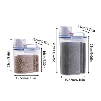 ภาชนะเก็บอาหารสัตว์เลี้ยงระดับพรีเมียมพร้อมซีลปิดผนึก - ทนทา...