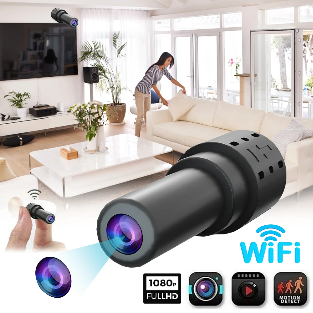 HD 1080P Mini WiFi Camera Indoor Safety Security Surveillance Camera Human Night Vision Remote Viewing Detection Video Recorder