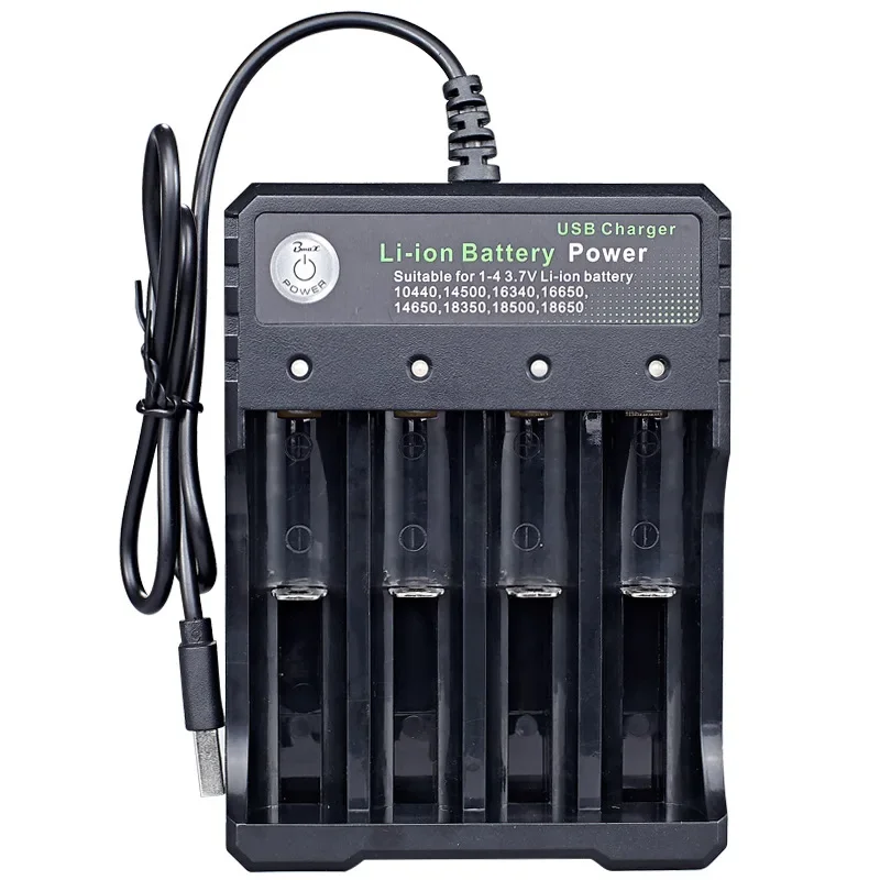 3.7V 18650 Charger  for 18350 16340 14500 10440 14500 16340 16650 14650 18350 18500 Independent Charging Li-ion Battery Charger