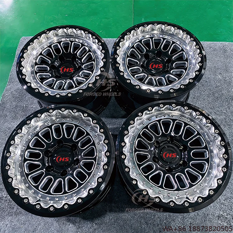 6*135 6*139.7 Drag Racing Custom Beadlock Forged Wheels Rims for  C8 Z06  C8 Z06 Challenger SRT GT-R R35 WRX STI