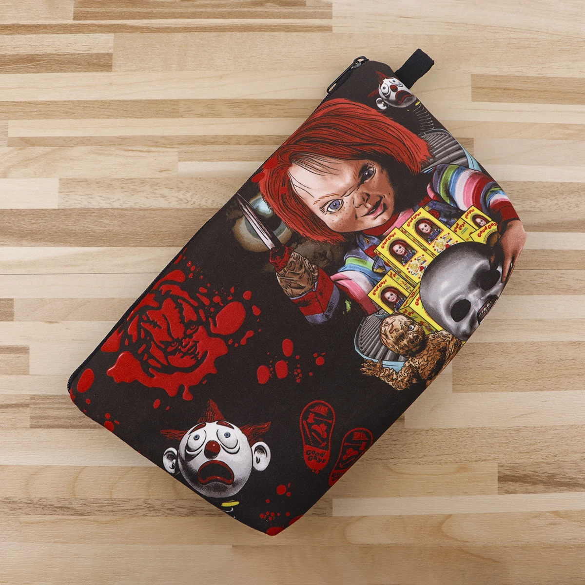 Horror Movie Pencil Bag Large Capacity Pencil Storage Bag Halloween Cosmetic Bag Stationery Organizer School Supplies