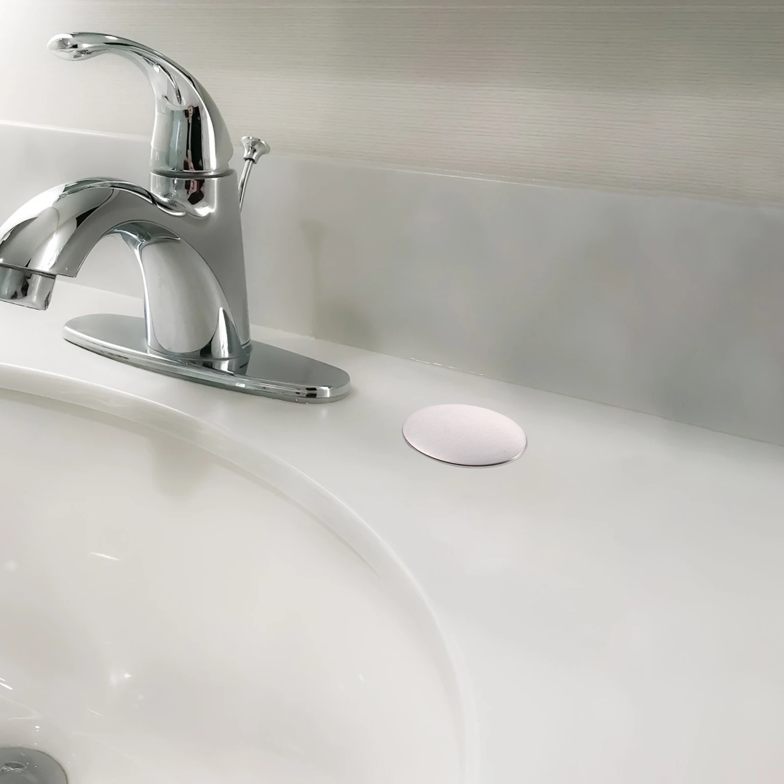 

2Pcs Kitchen Sink Tap Hole Cover 31-40mm Stainless Steel Durable Rust Resistant Easy to Install Sink Hole Cover