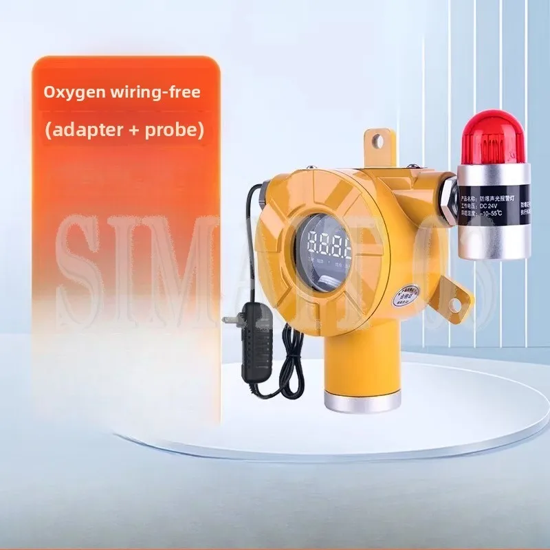 Industrial Oxygen Gas Detector | Explosion-Proof O2 Monitor with Leak Alarm | Fixed Online System for Hazardous Areas