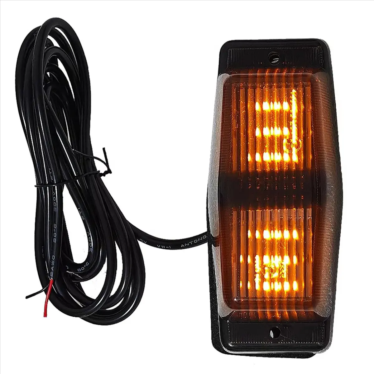 Vogue 4x fumado âmbar frente grill luz led marcador lâmpada para scania volvo homem benz caminhão frente duplo queimador luz indicadora