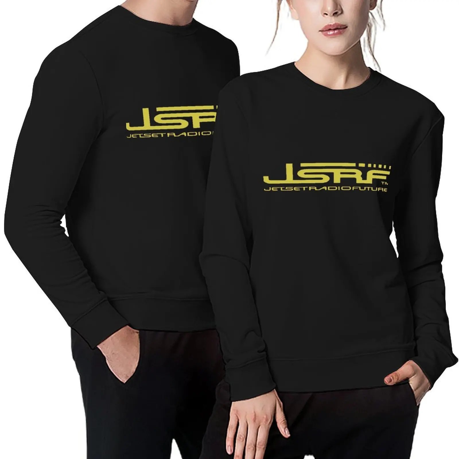 

Jet Set Radio Future (JSRF) text yellow Pullover blouse autumn clothes fashion men men's clothes men sweatshirt