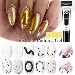 LYCUTE-esmalte de Gel para uñas, barniz translúcido de estilo coreano, textura de pintura en relieve, 5D, 10ml
