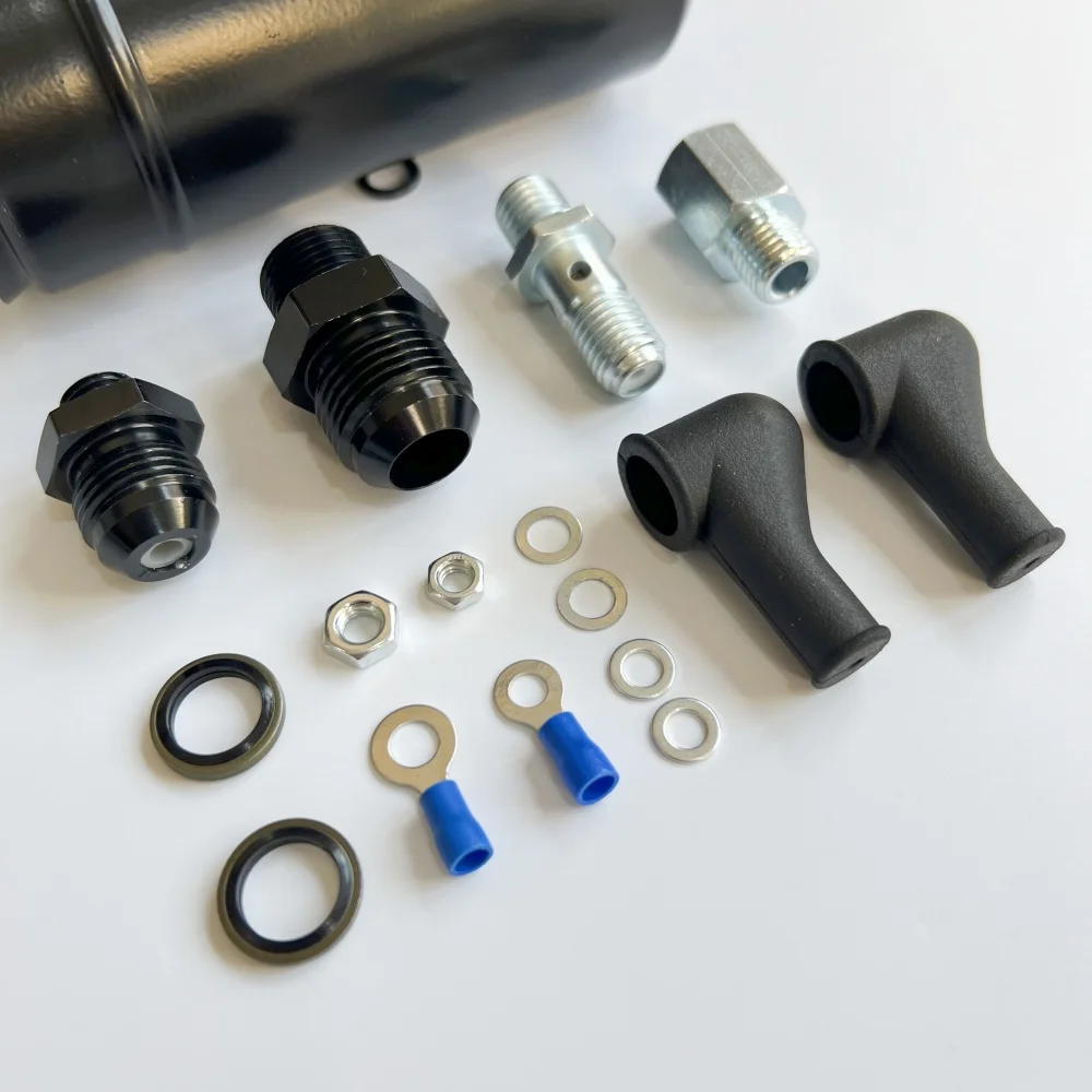 380LPH Inline Externe Kraftstoffpumpe 10AN Einlass + 8AN mit Rückschlagventil Auslass 044 Rückschlagventil 0580254044 Rennwagen-Modifikation – Detail 12