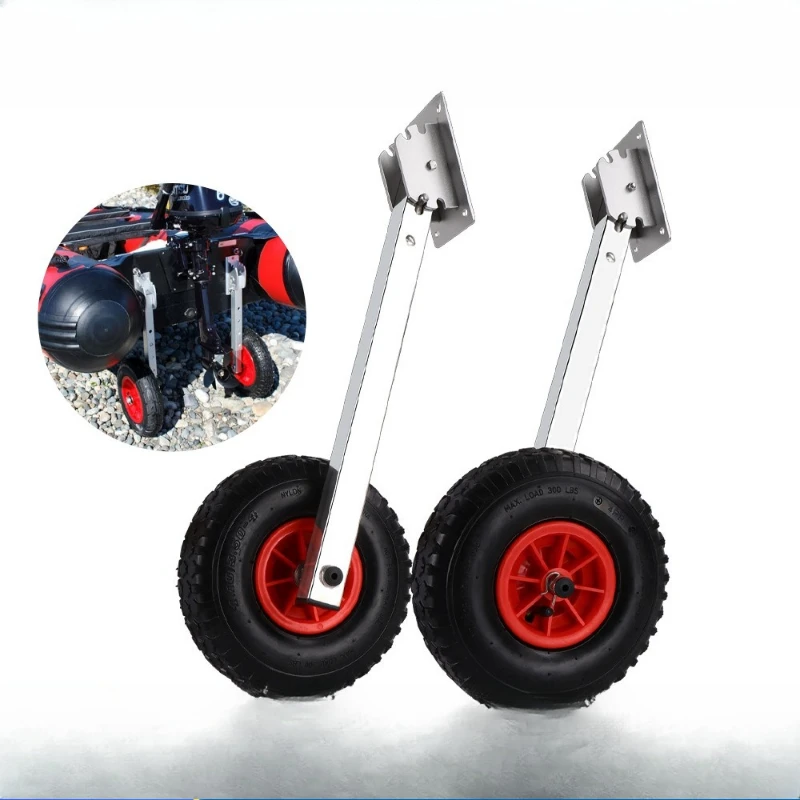 

Assault boat trailer below 3 meters Marine fishing boat rubber inflatable stern wheel simple smal