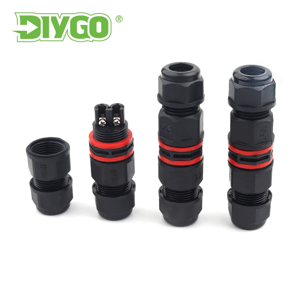 

IP68 M20 Quick Screw Terminal Waterproof Connector Adapter Diameter 6-11mm Wire Cable Outdoor Socket Aviation Connectores