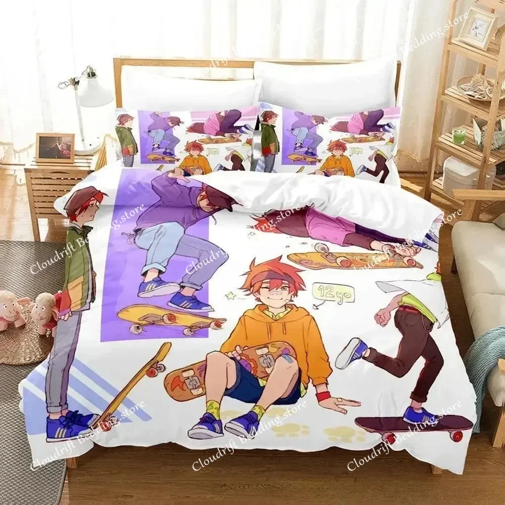 New SK8 the Infinity Bedding Set Single Twin Full Queen King Size Bed Set Adult Kid Bedroom Duvet cover Sets Anime Bed Sheet Set