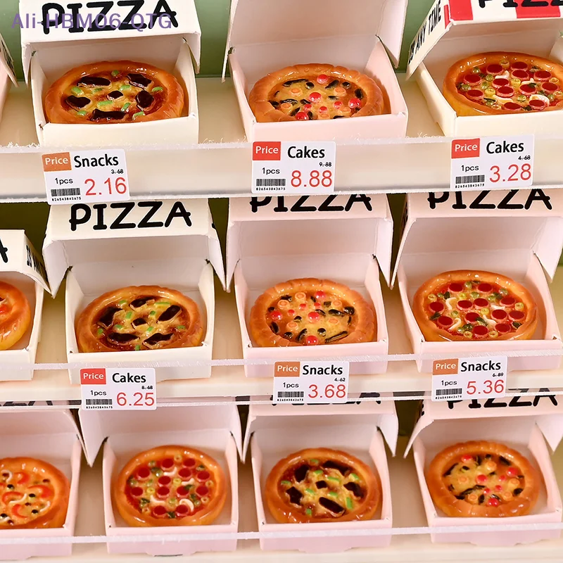 

[New] 6pcs Dollhouse Miniature Pizza Or Packing Box Model Kitchen Food Decor Toy Doll House Accessories