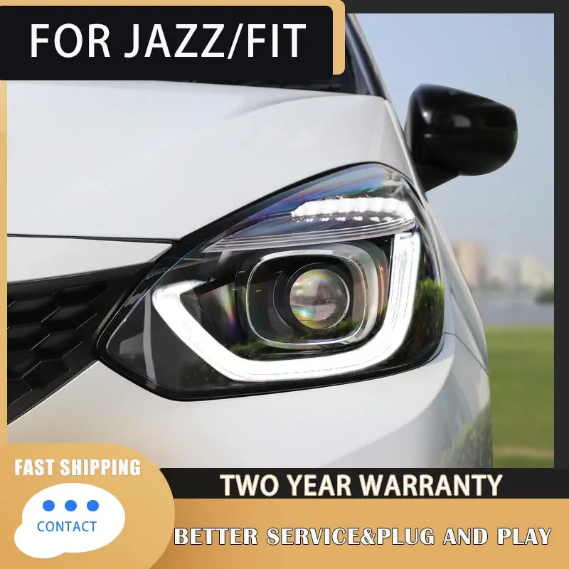 Car Light For Honda FIT GR9 Headlights 2020-2022 DRL Day Running Light LED Bi Xenon Bulb Fog Lights Car Accessory JAZZ Head Lamp