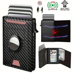 Men's Business Wallet Multi-card slot magnetic enclosure RFID Blocking Travel Wallet Card holder card pack For Airtag